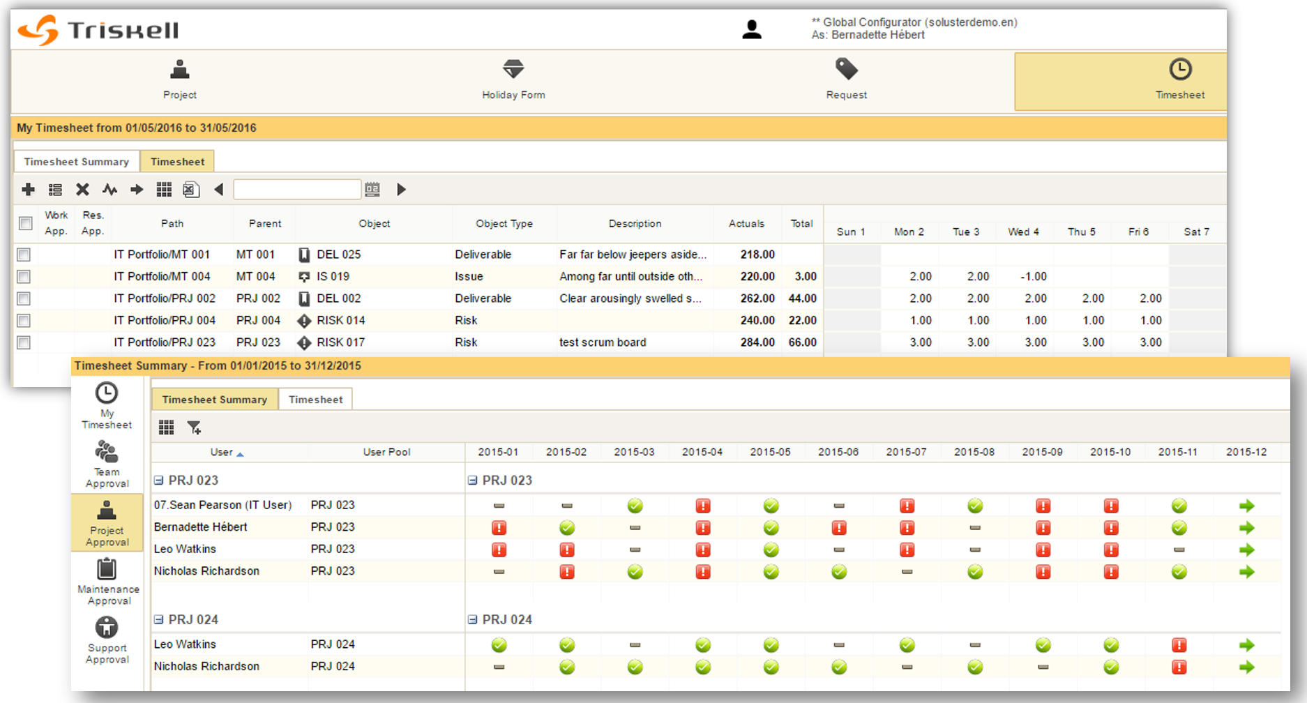 timesheets